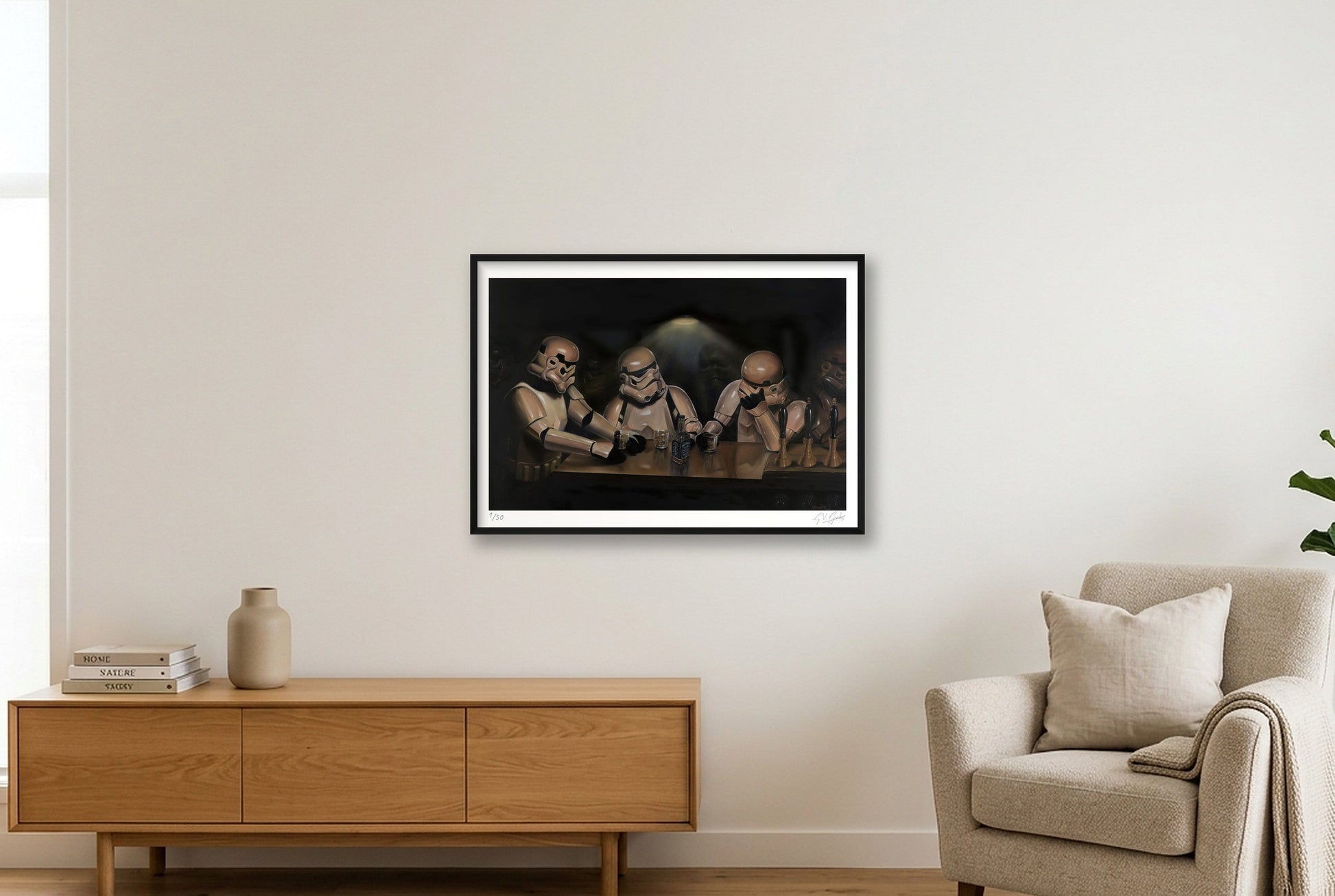 Stormtrooper - The Debate — 100×70cm, 39×28" Black Frame