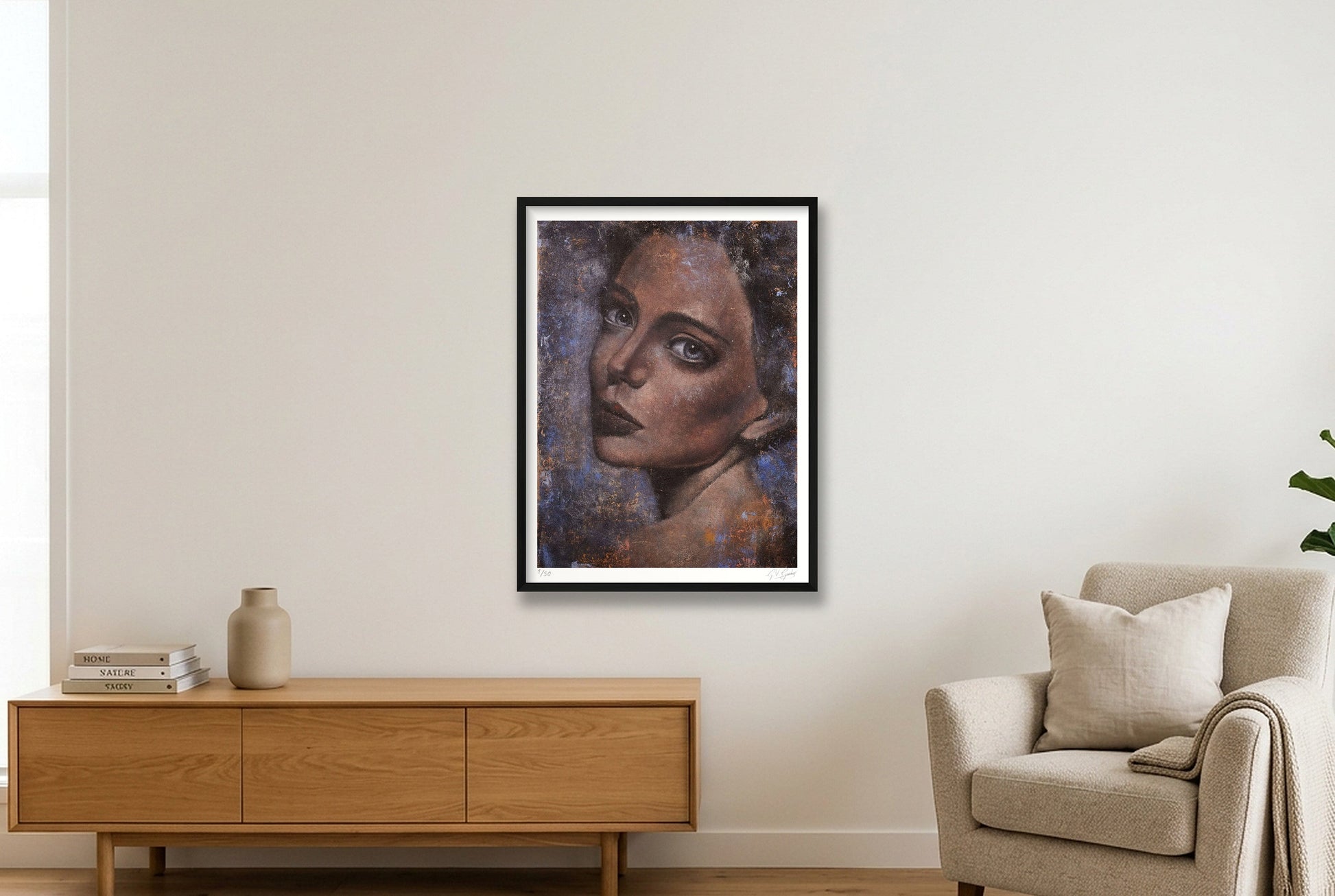 Emma — 60×80cm, 24×31" Black Frame