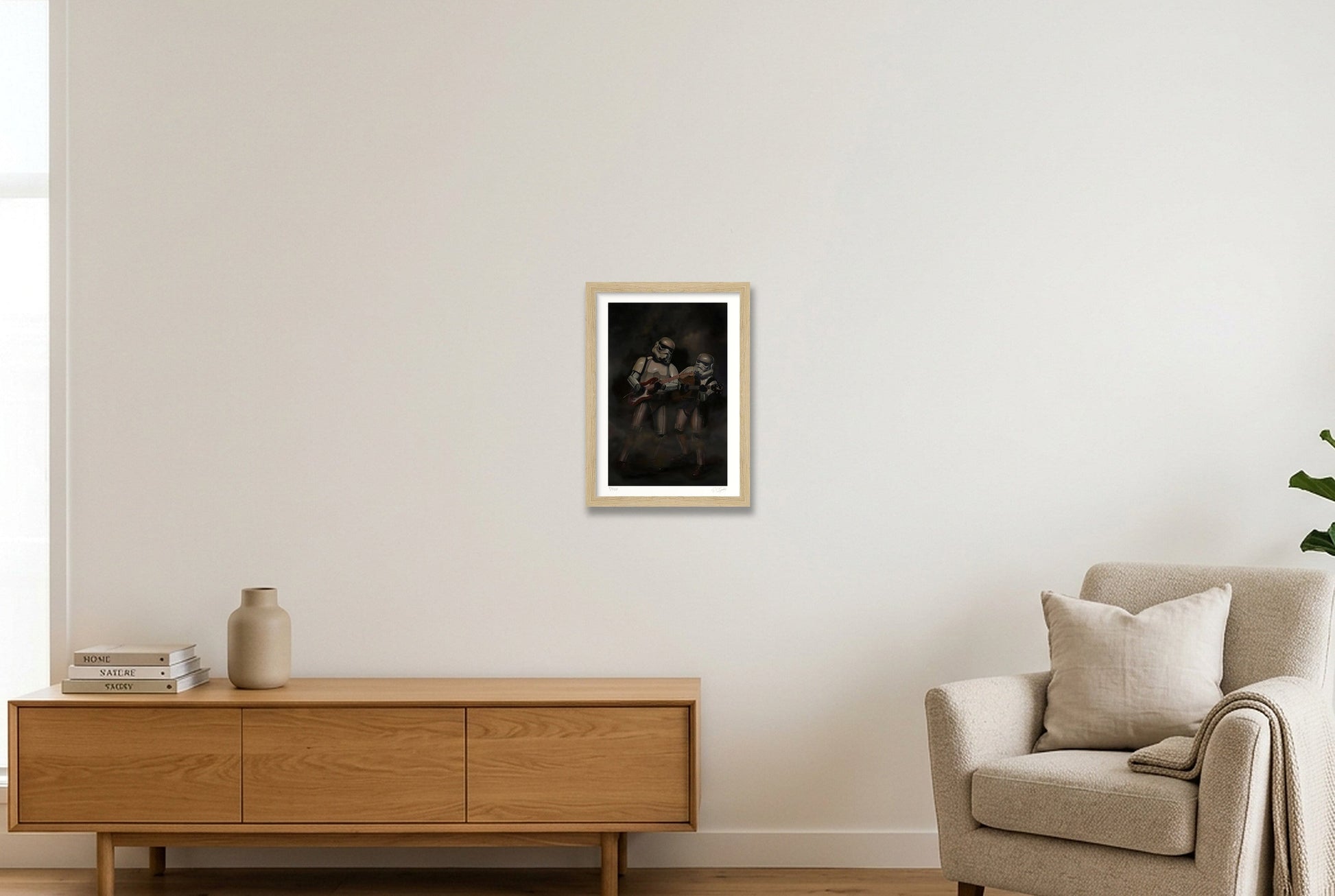 Stormtrooper - Jammin' — A4 (21×30cm, 8×12") Oak Frame