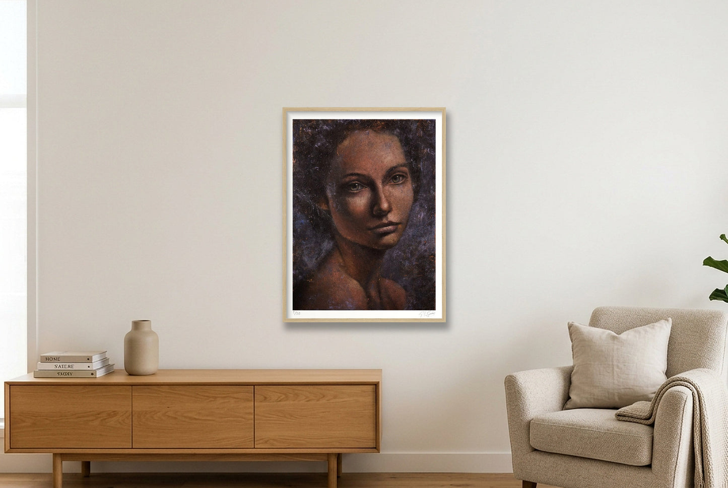 Olena — 60×80cm, 24×31" Oak Frame