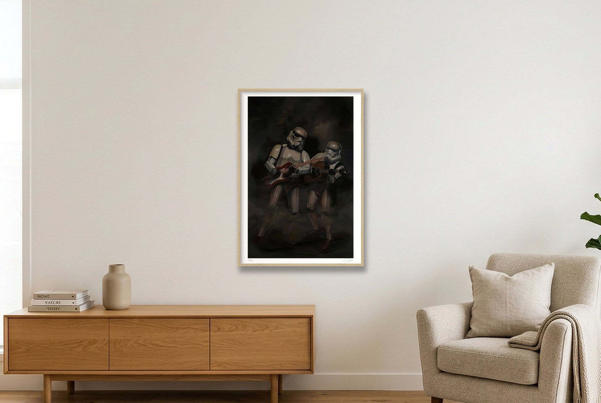 Stormtrooper - Jammin' — 70×100cm, 28×39" Oak Frame