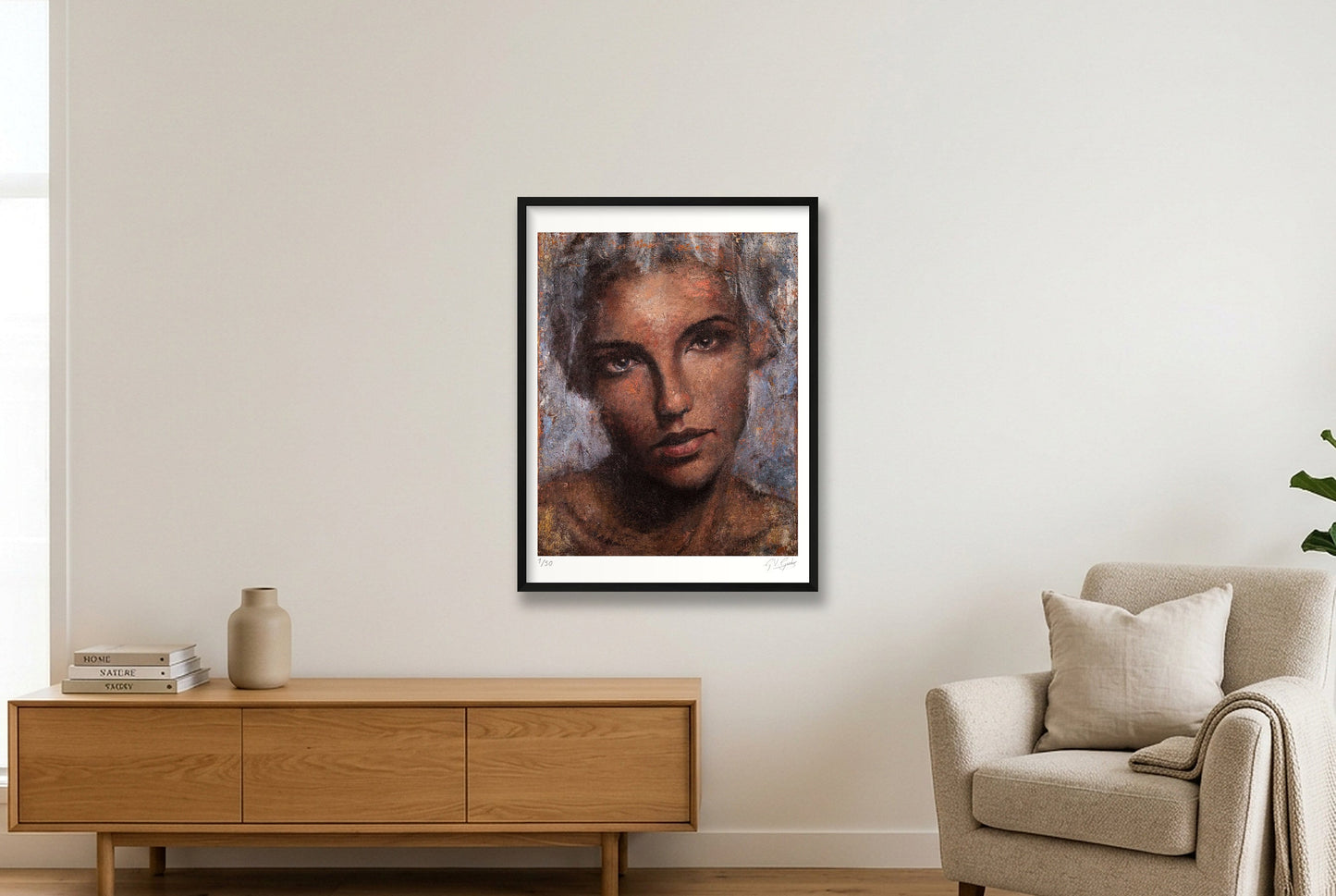 Gwen — 60×80cm, 24×31" Black Frame