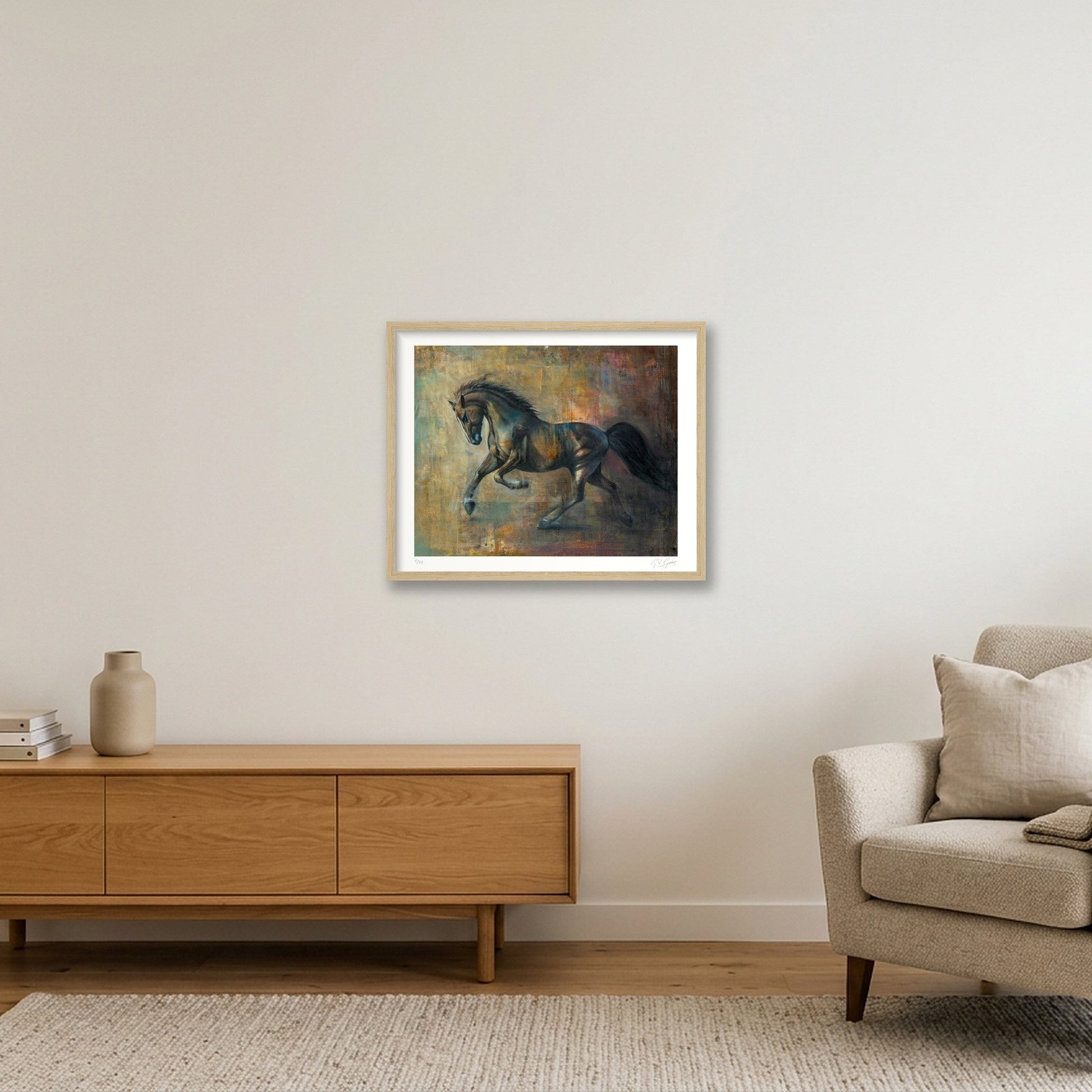 Shadow — 50×40cm, 20×16" Oak Frame