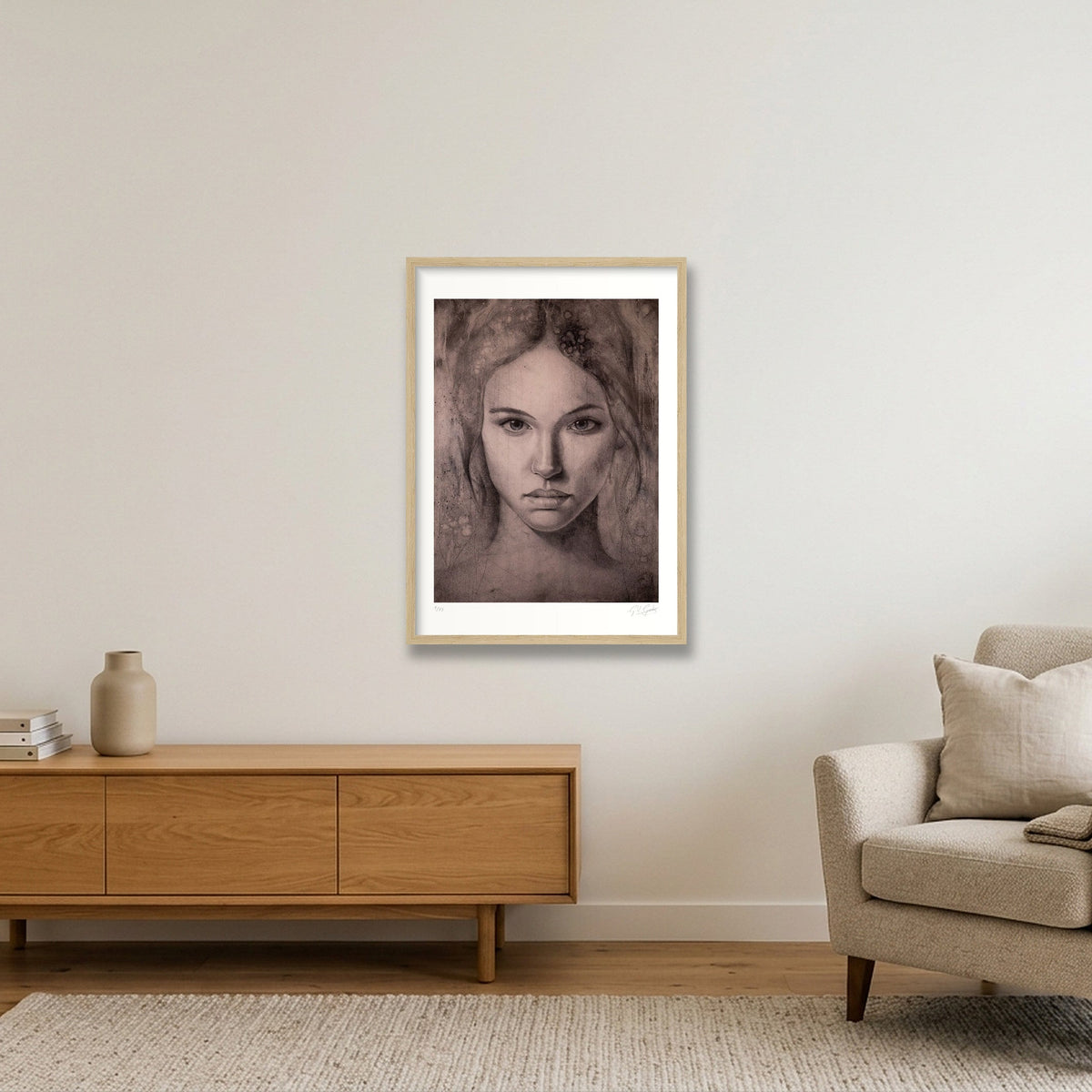 Katerina_Tint — 42×59cm, 17×23" Oak Frame