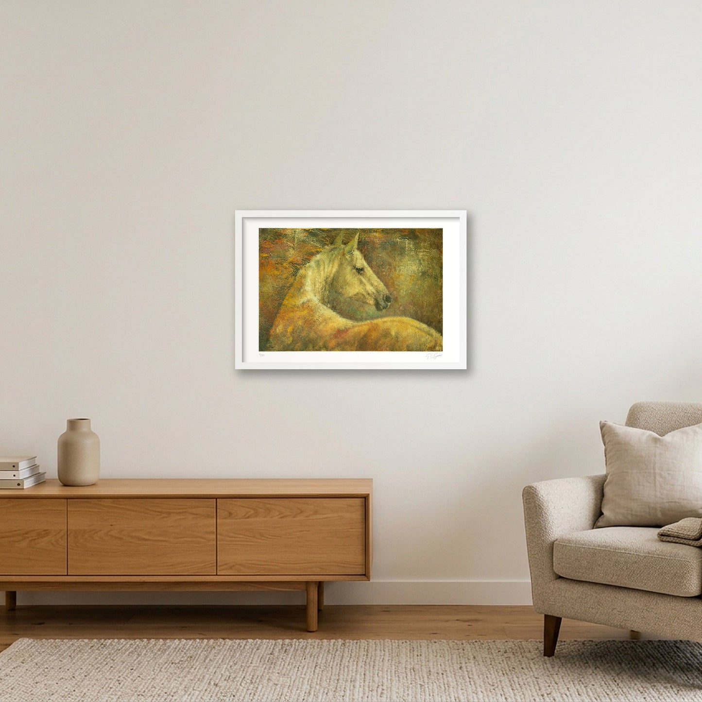 A Grace of Gold — 60×40cm, 24×16" White Frame