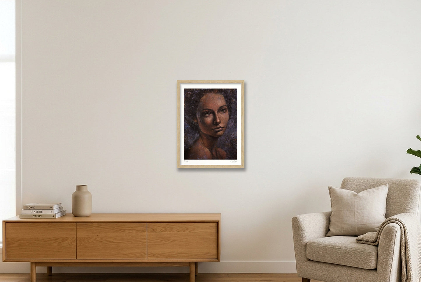 Olena — 30×40cm, 12×16" Oak Frame