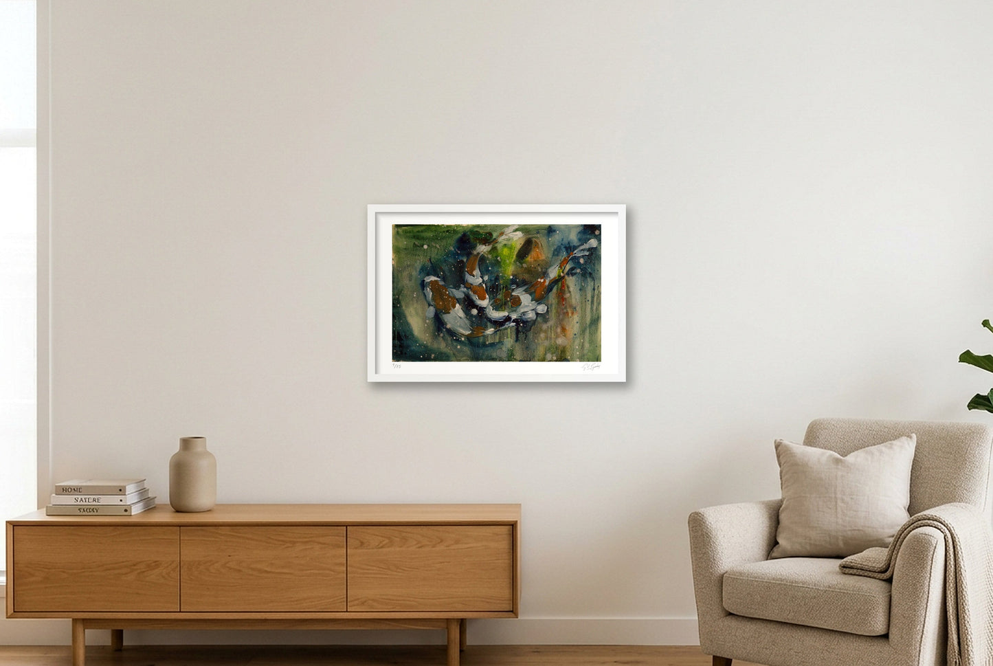 Koi_3 — 60×40cm, 24×16" White Frame