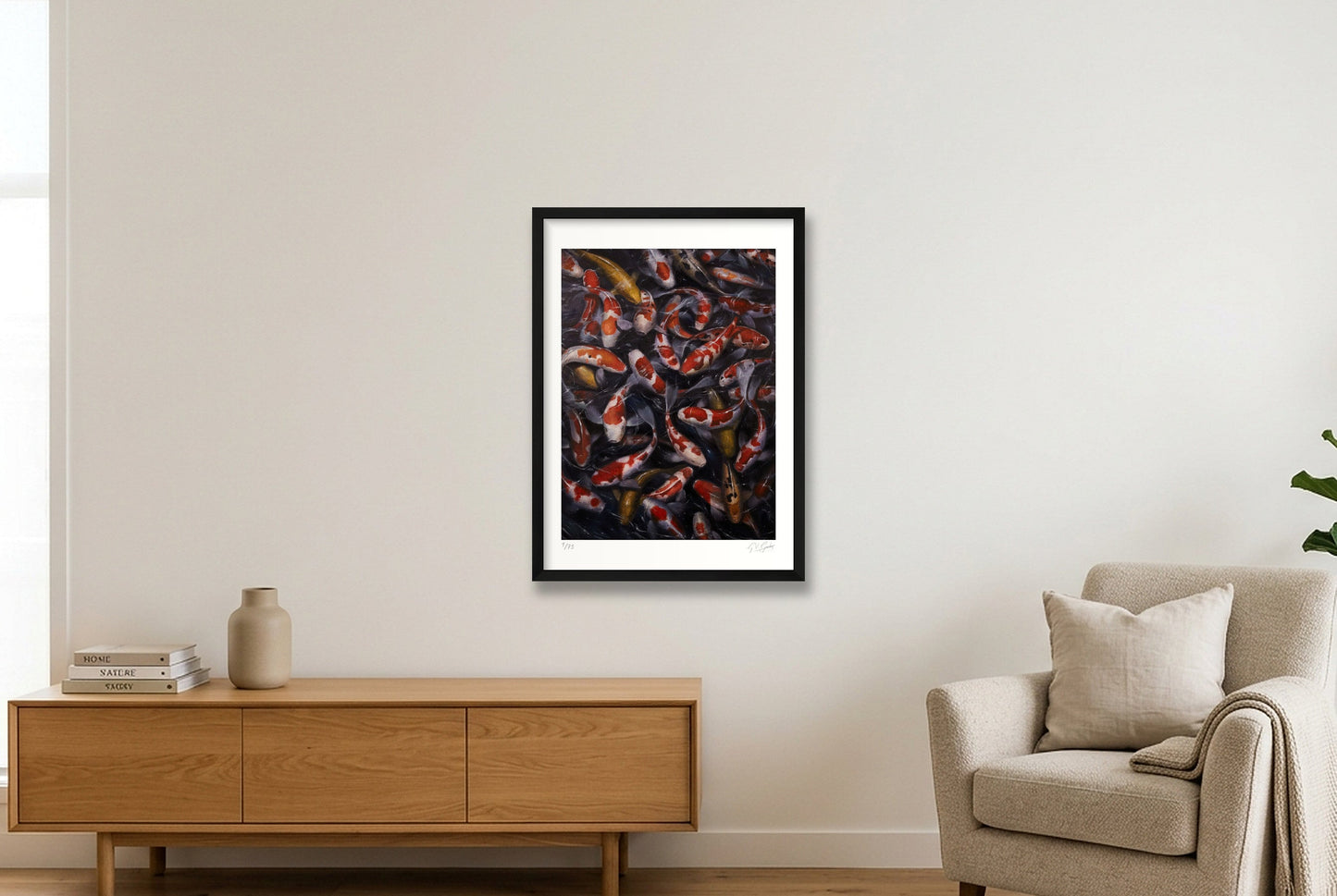 Koi_1 — 42×59cm, 17×23" Black Frame