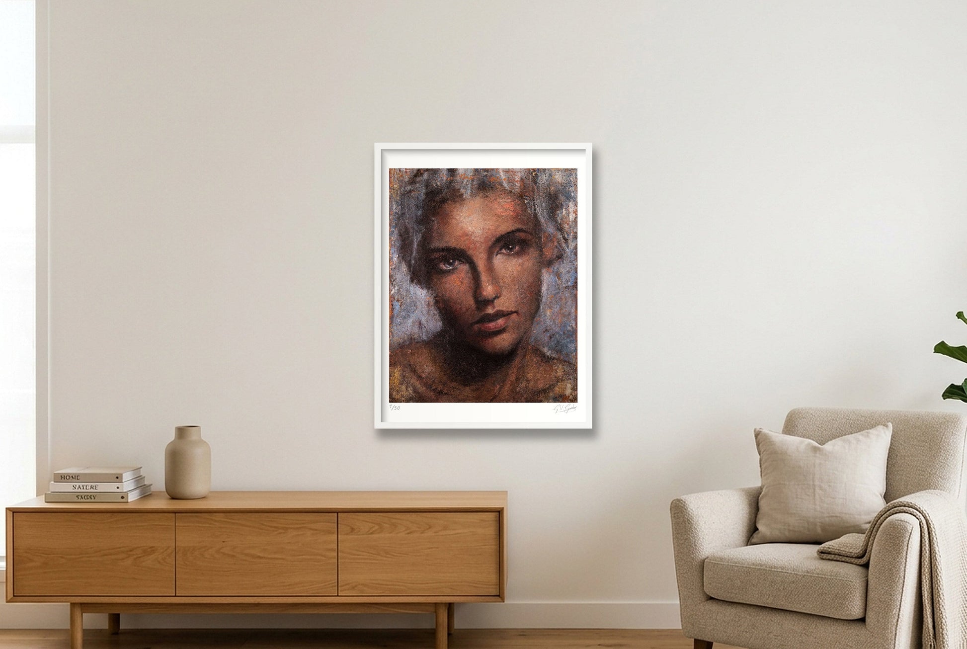 Gwen — 60×80cm, 24×31" White Frame