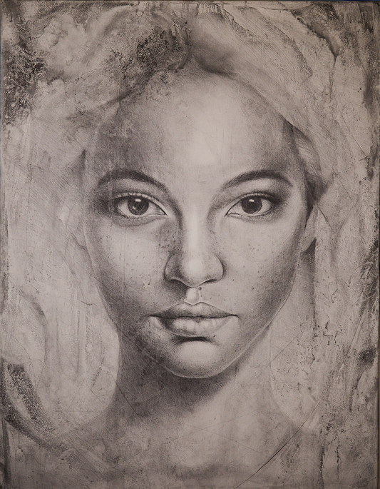 Imani' mixed media  102cm x 127cm